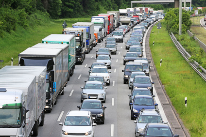 Stau auf der Autobahn